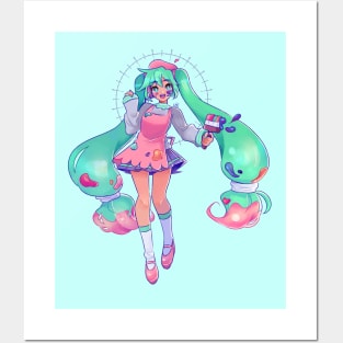 paintbrush miku Posters and Art